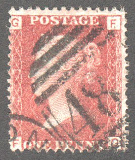 Great Britain Scott 33 Used Plate 213 - FG - Click Image to Close